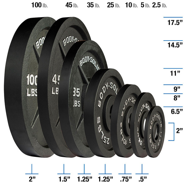 Body-Solid Cast Iron Olympic Plates