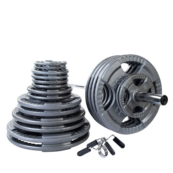Body-Solid Gray Grip Cast Iron Olympic Weight Sets OST