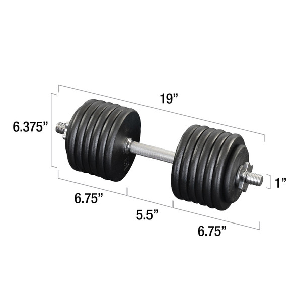 Pro-Style 5 lb. to 70 lb. Adjustable Dumbbell Pair