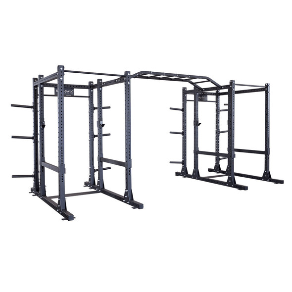 Pro ClubLine Double SPR1000 Power Racks, Rear Extensions, Monkey Bars