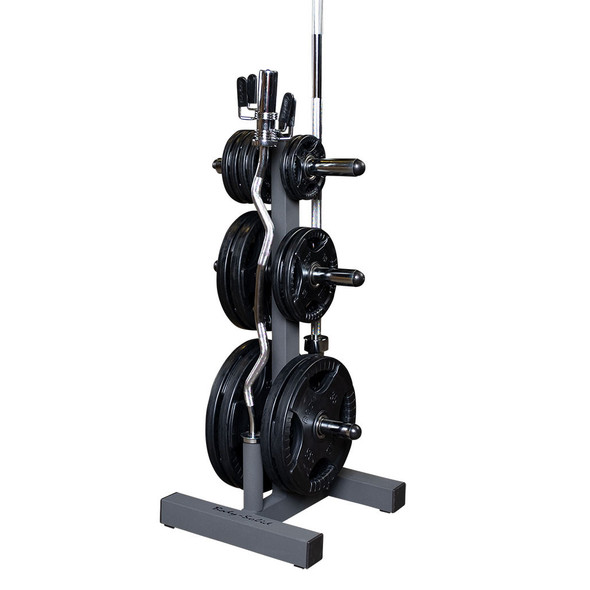 Body-Solid 6-Post Weight Tree and Bar Holder for Olympic Weight Plates